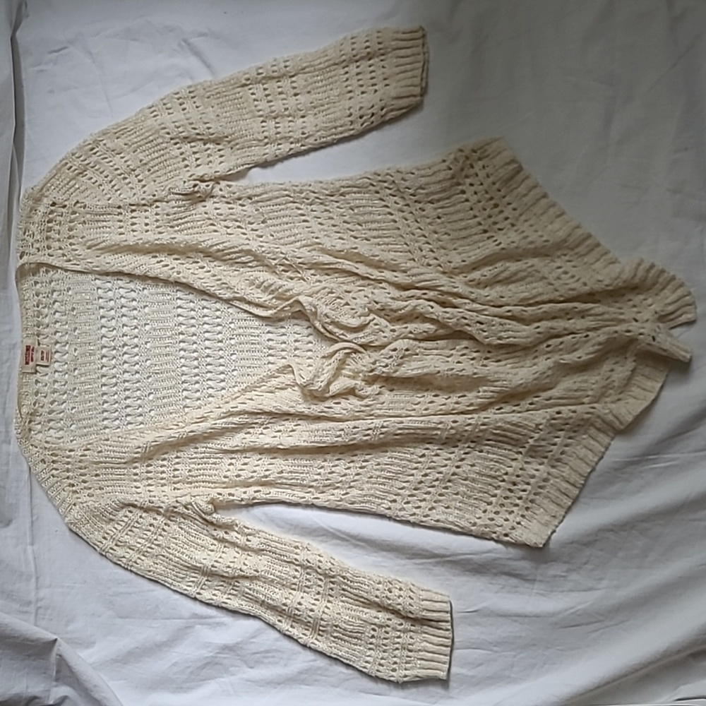 Mossimo Supply Co Crocheted Assymetric Cardigan
